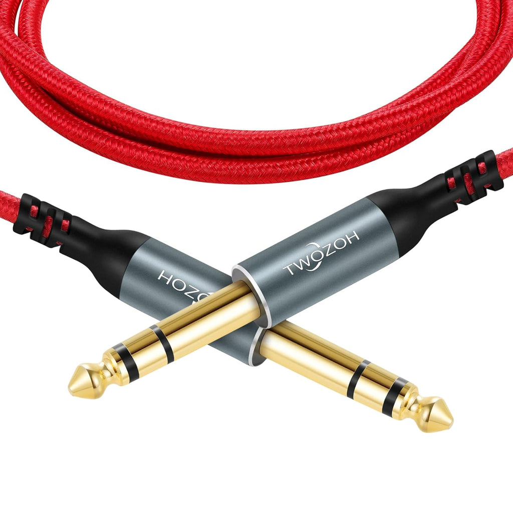 Jack 6.35Mm to 6.35Mm Balanced TRS Stereo Audio Cable, Male to Male 1/4 Inch Guitar Cable 0.5M (Profesional/Hifi)