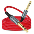 Jack 6.35Mm to 6.35Mm Balanced TRS Stereo Audio Cable, Male to Male 1/4 Inch Guitar Cable 0.5M (Profesional/Hifi)