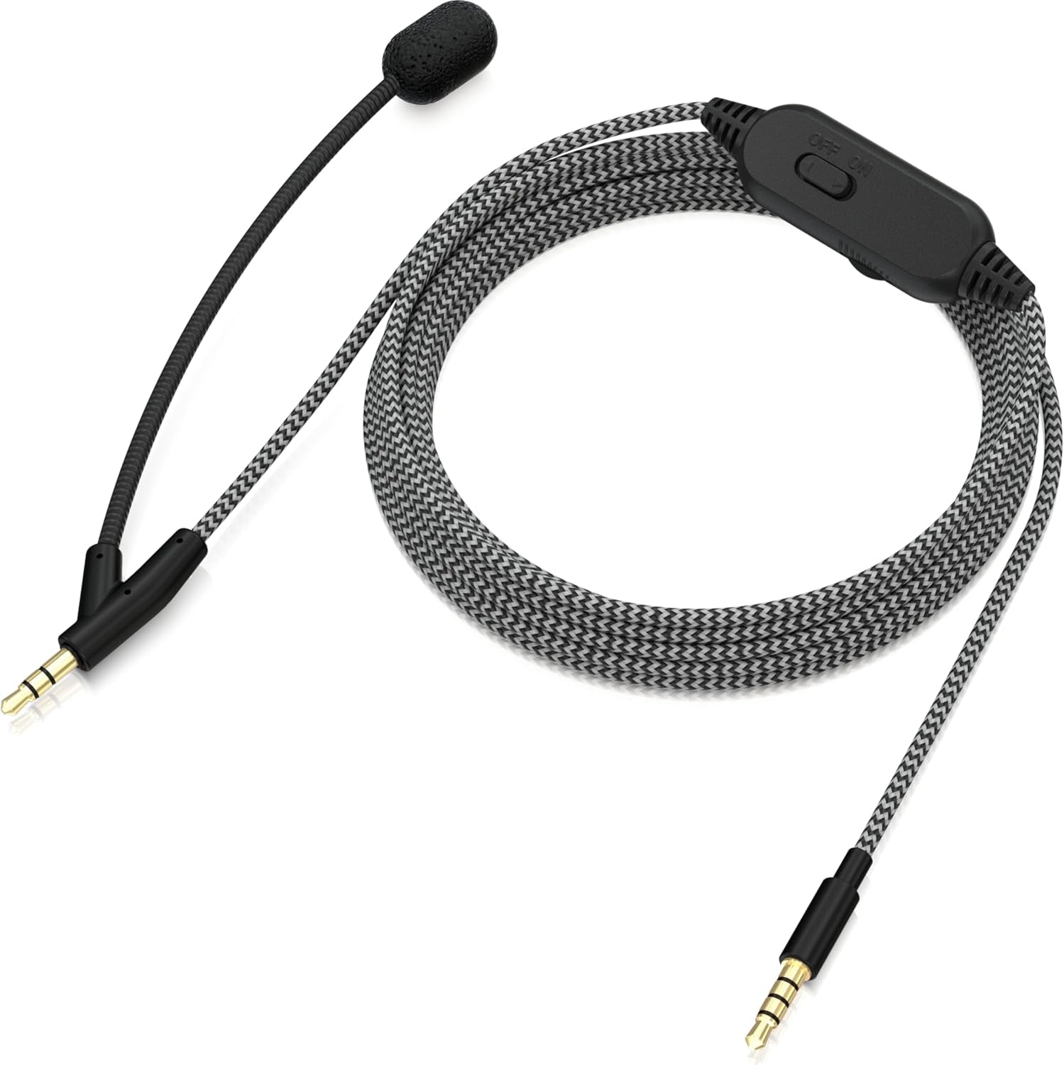 BC12 Premium Headphone Cable with Boom Microphone and In-Line Control