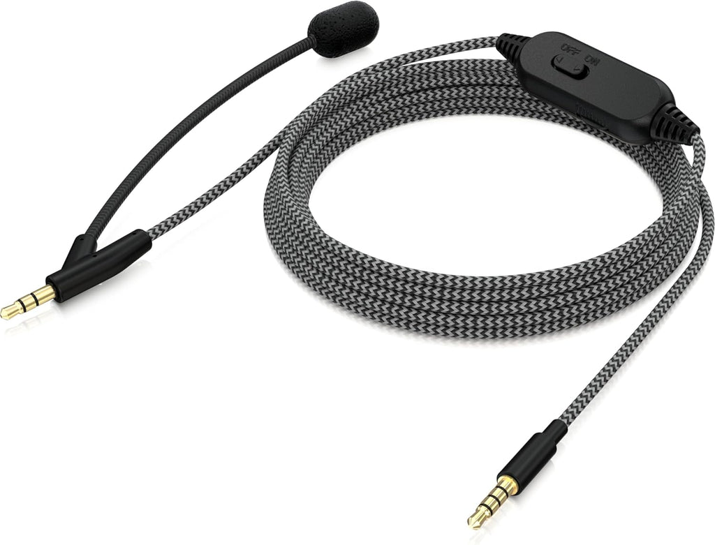 BC12 Premium Headphone Cable with Boom Microphone and In-Line Control
